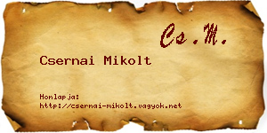 Csernai Mikolt névjegykártya